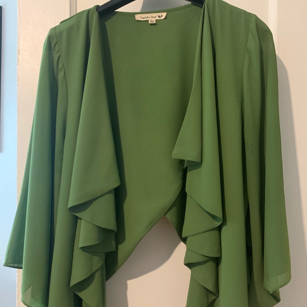 Draped Open-Front Jacket